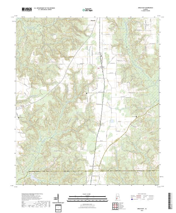 USGS Topographic Map – Uriah East