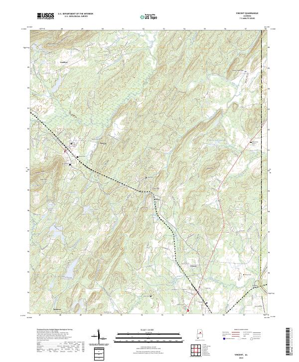USGS Topographic Map – Vincent