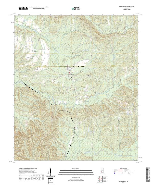 USGS Topographic Map – Vredenburgh