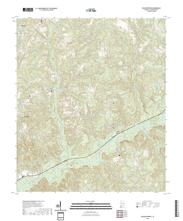 USGS Topographic Map – Walker Springs