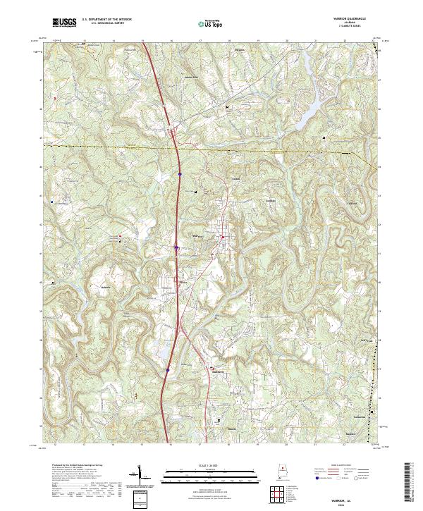 USGS Topographic Map – Warrior