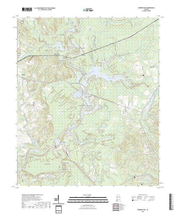 USGS Topographic Map – Warrior Dam