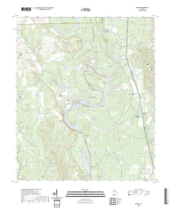 USGS Topographic Map – Warsaw