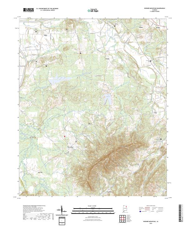 USGS Topographic Map – Weisner Mountain