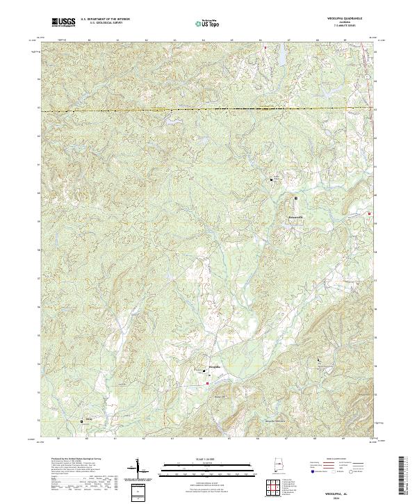 USGS Topographic Map – Weogufka
