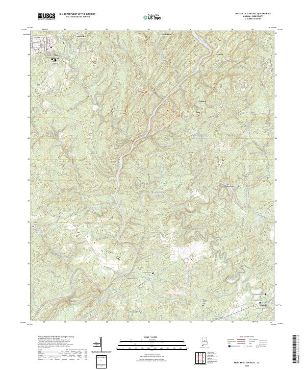 USGS Topographic Map – West Blocton East