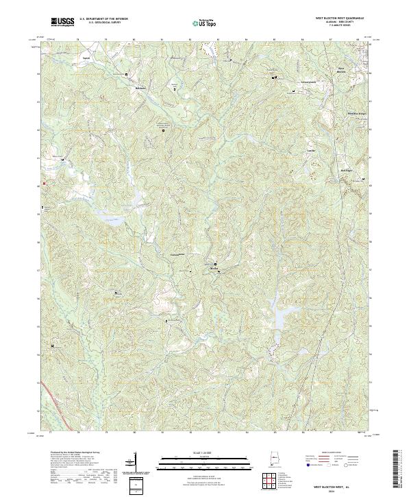 USGS Topographic Map – West Blocton West