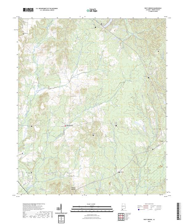 USGS Topographic Map – West Greene