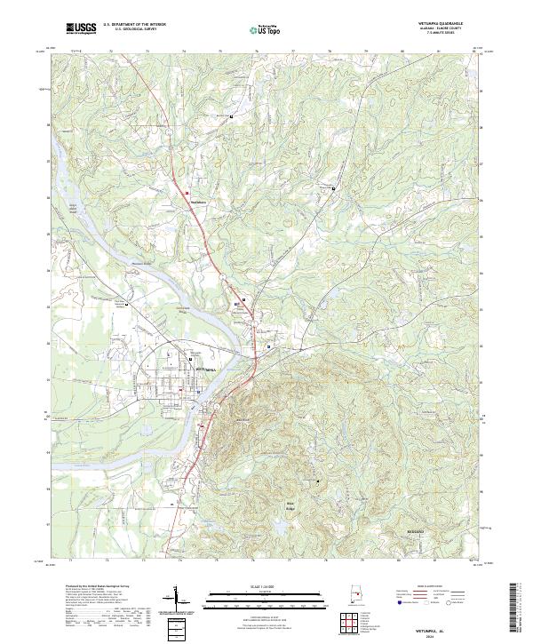 USGS Topographic Map – Wetumpka