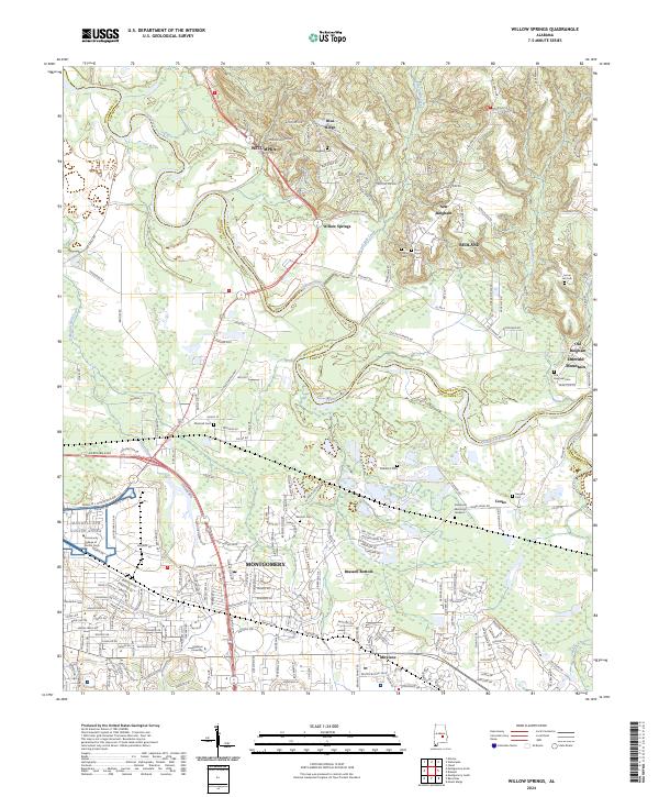 USGS Topographic Map – Willow Springs