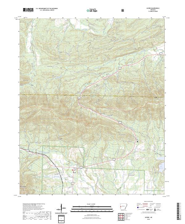USGS Topographic Map – Acorn