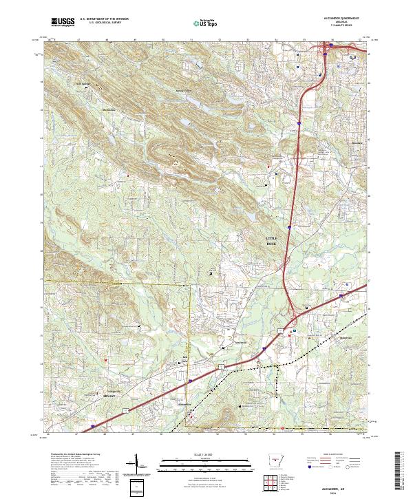 USGS Topographic Map – Alexander