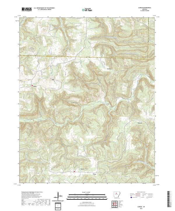 USGS Topographic Map – Alread