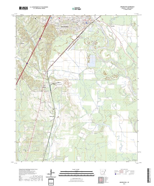 USGS Topographic Map – Arkadelphia