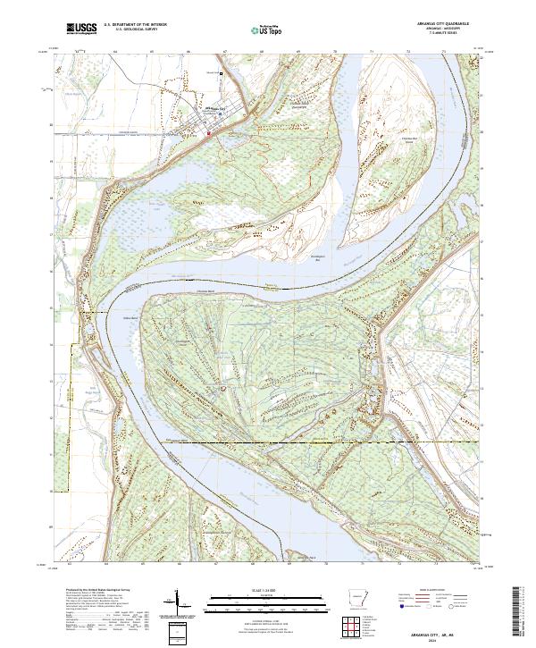 USGS Topographic Map – Arkansas City