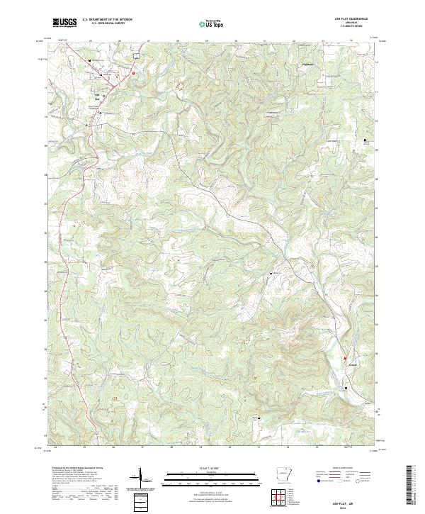 USGS Topographic Map – Ash Flat