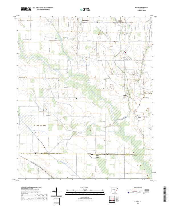 USGS Topographic Map – Aubrey