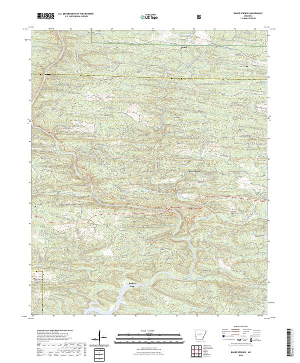 USGS Topographic Map – Baker Springs