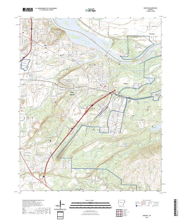 USGS Topographic Map – Barling