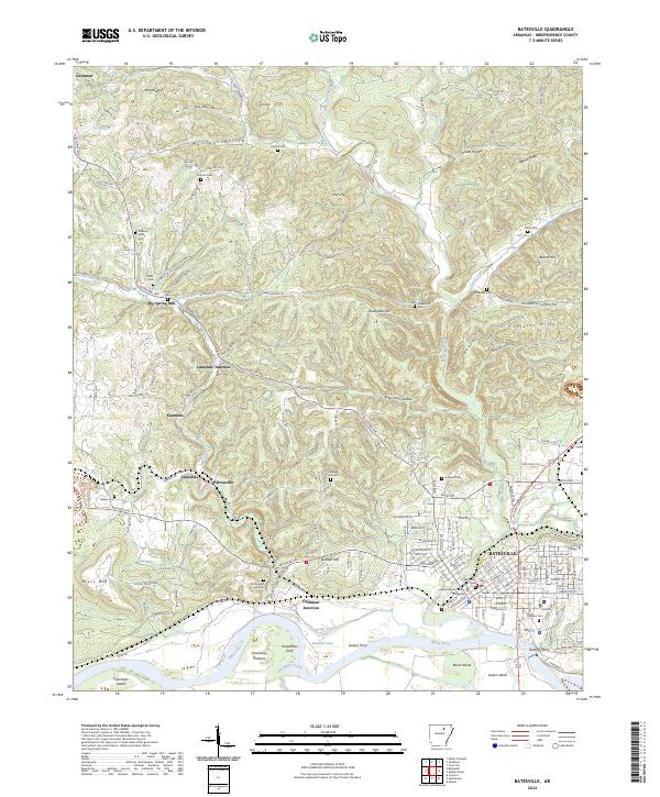 USGS Topographic Map – Batesville