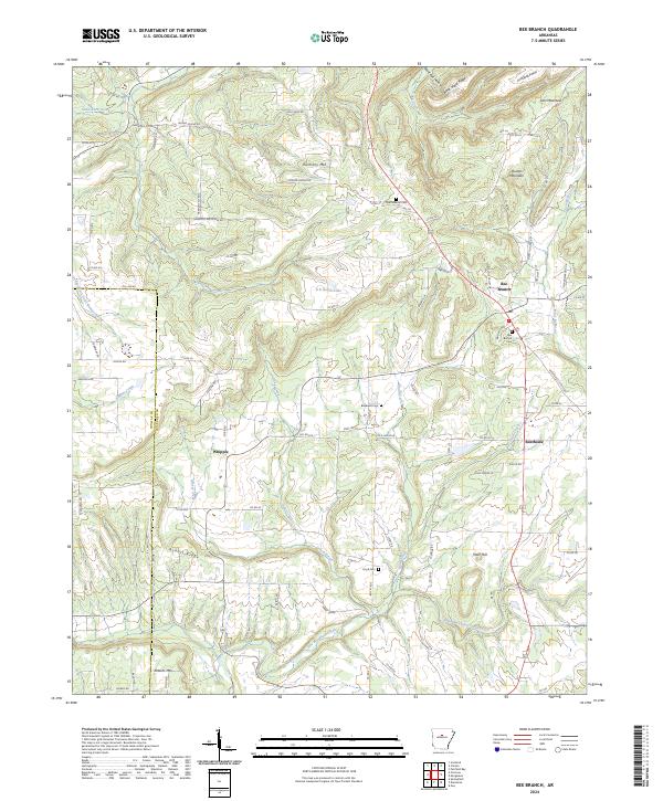 USGS Topographic Map – Bee Branch