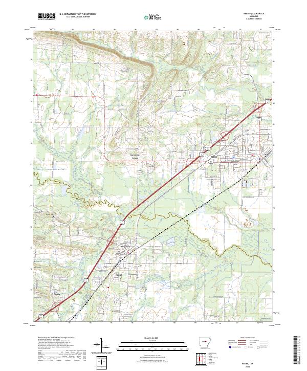 USGS Topographic Map – Beebe