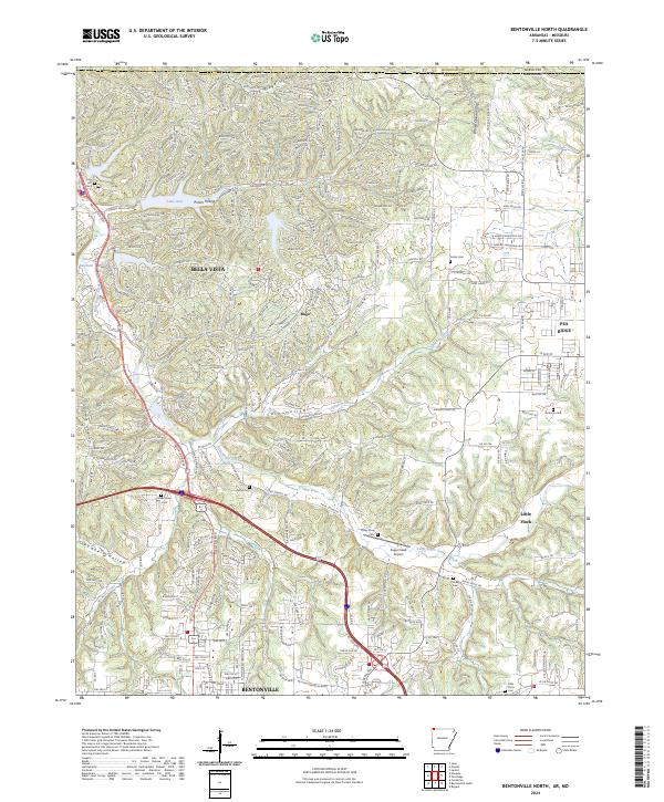 USGS Topographic Map – Bentonville North