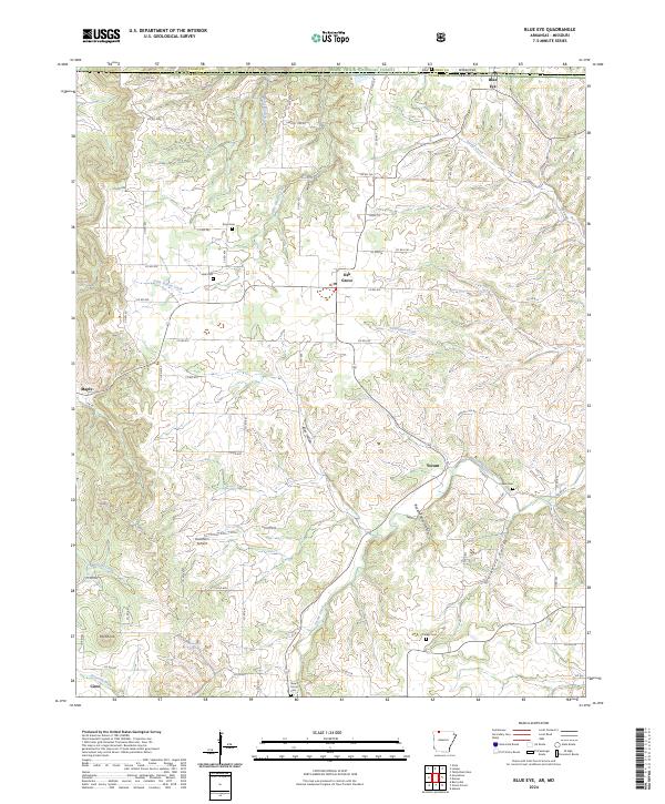 USGS Topographic Map – Blue Eye