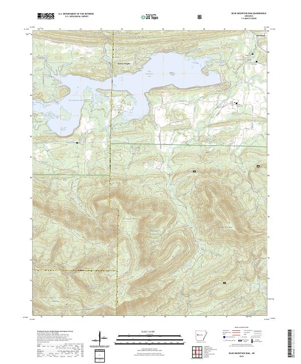 USGS Topographic Map – Blue Mountain Dam