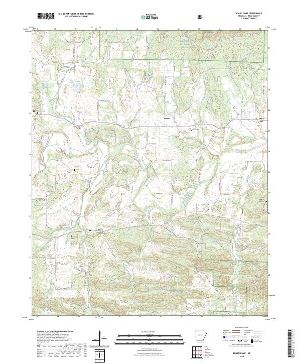 USGS Topographic Map – Board Camp