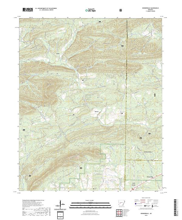 USGS Topographic Map – Bonnerdale