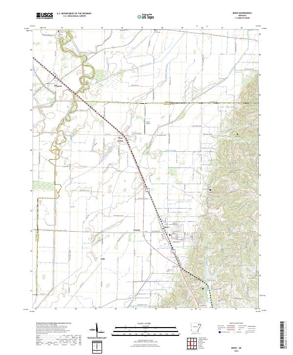 USGS Topographic Map – Bono