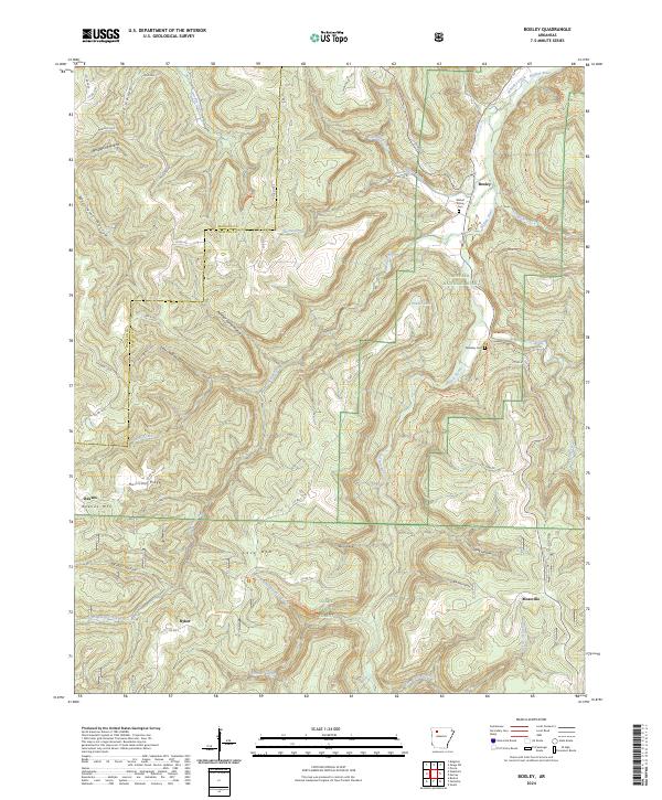 USGS Topographic Map – Boxley