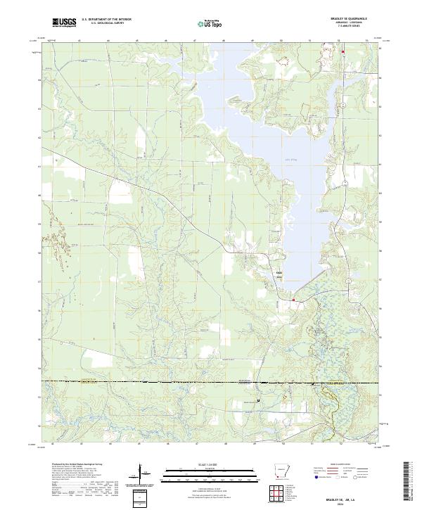 USGS Topographic Map – Bradley SE