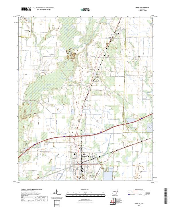USGS Topographic Map – Brinkley