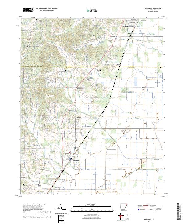 USGS Topographic Map – Brookland