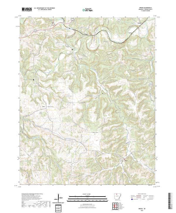 USGS Topographic Map – Bruno