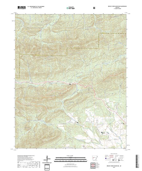USGS Topographic Map – Brushy Creek Mountain