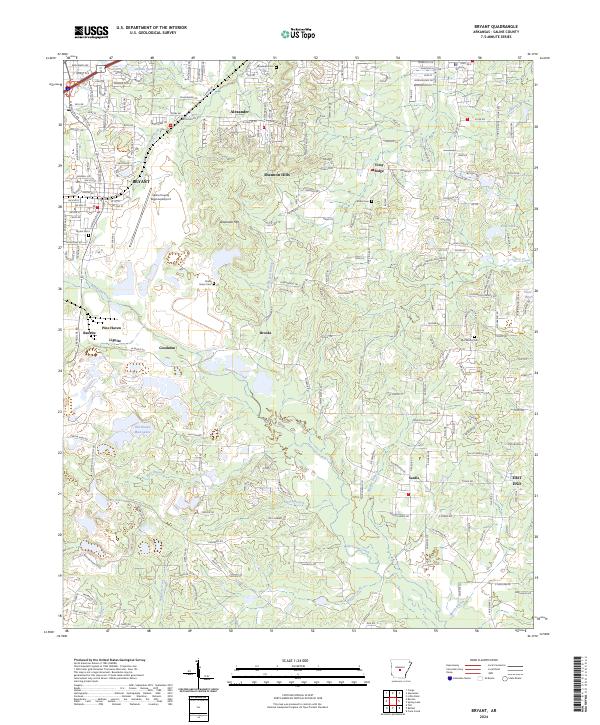 USGS Topographic Map – Bryant