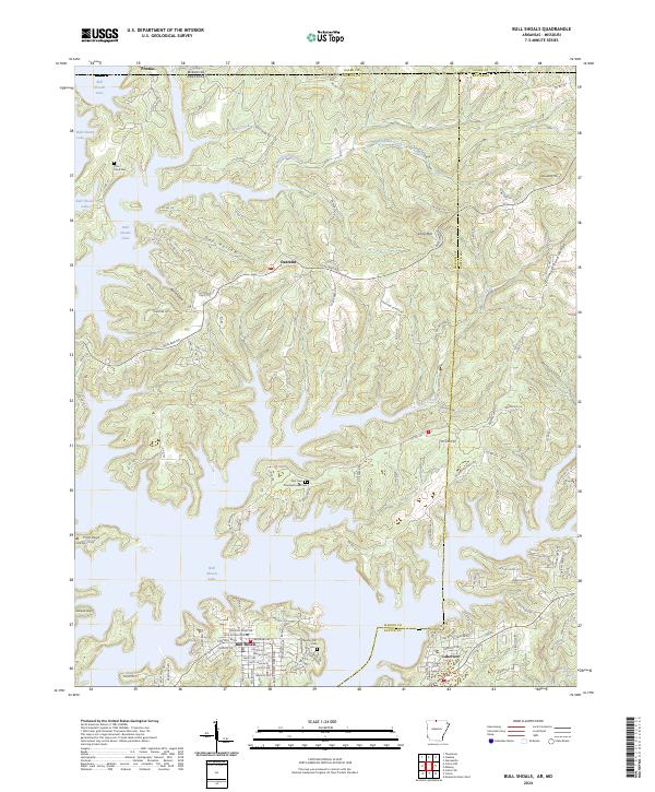 USGS Topographic Map – Bull Shoals
