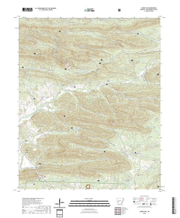 USGS Topographic Map – Caddo Gap