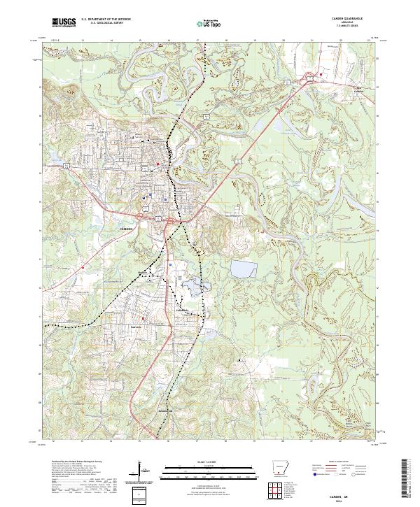 USGS Topographic Map – Camden