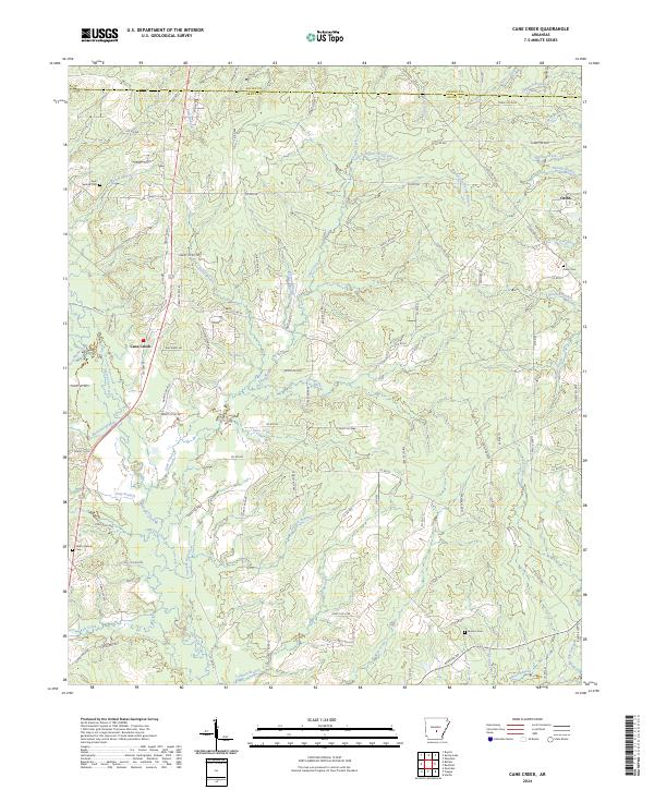 USGS Topographic Map – Cane Creek