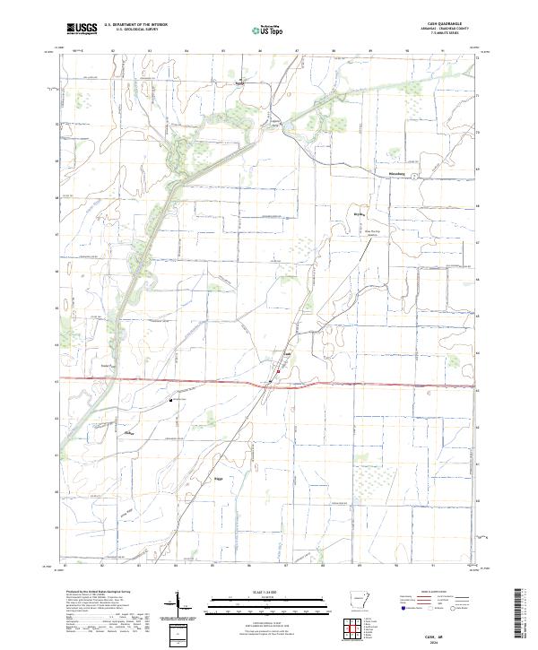 USGS Topographic Map – Cash