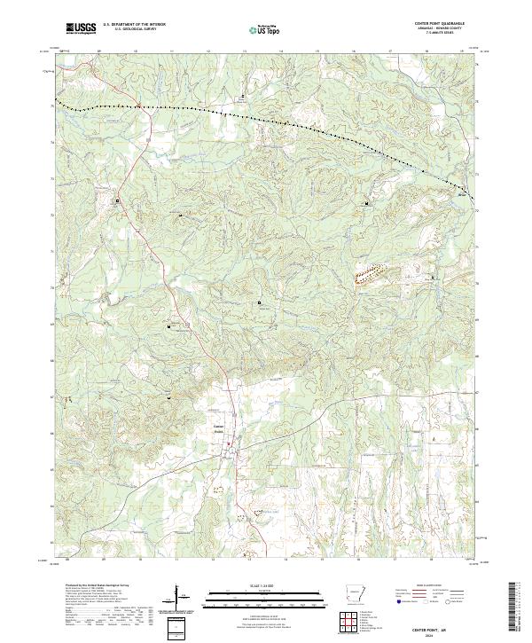USGS Topographic Map – Center Point