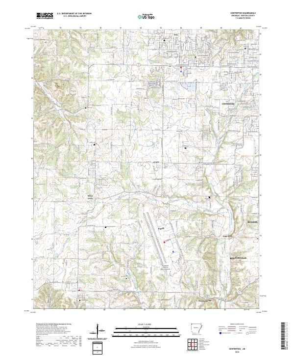 USGS Topographic Map – Centerton