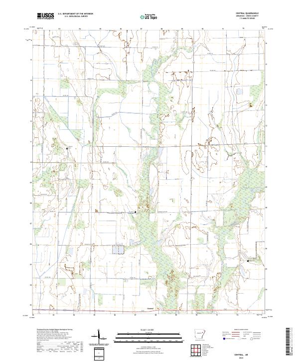 USGS Topographic Map – Central