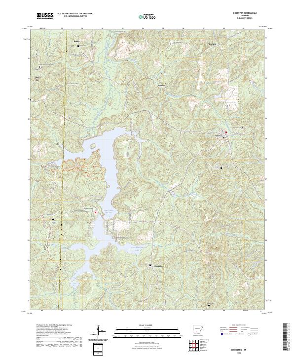 USGS Topographic Map – Chidester