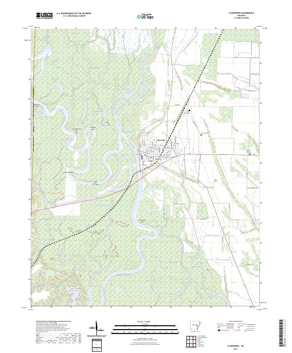 USGS Topographic Map – Clarendon