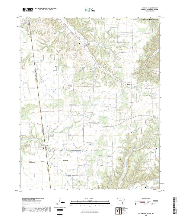 USGS Topographic Map – Colcord NE